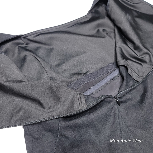 NUE By Shani Built-In Shapewear Midi Dress Size 4 Black - Picture 12 of 15